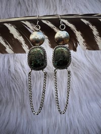 Nacozari Turquoise Chain Earrings 