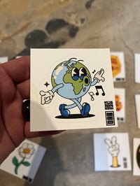 Whistling Earth Retro Sticker