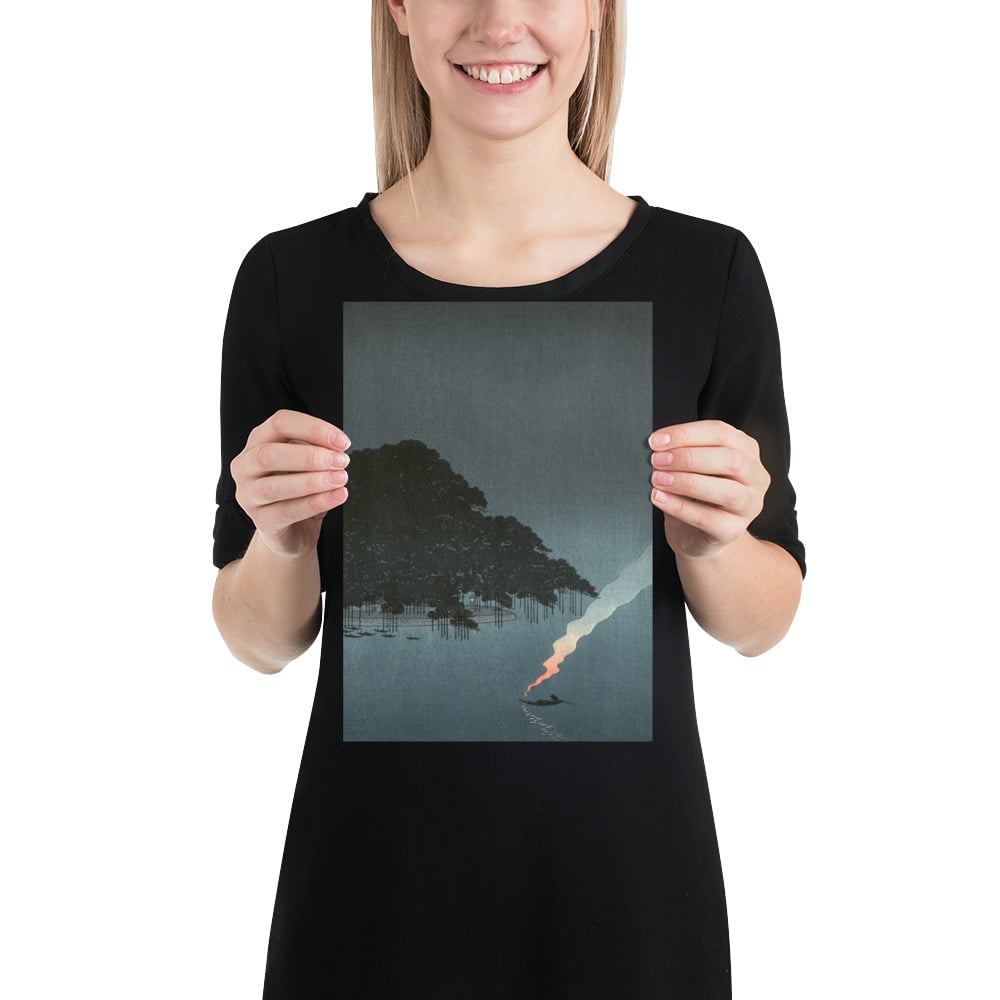 Karasaki - Pines at night - Poster