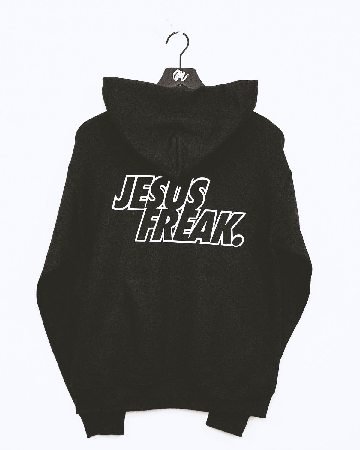Image of Jesus Freak. Hoodie-Black/White
