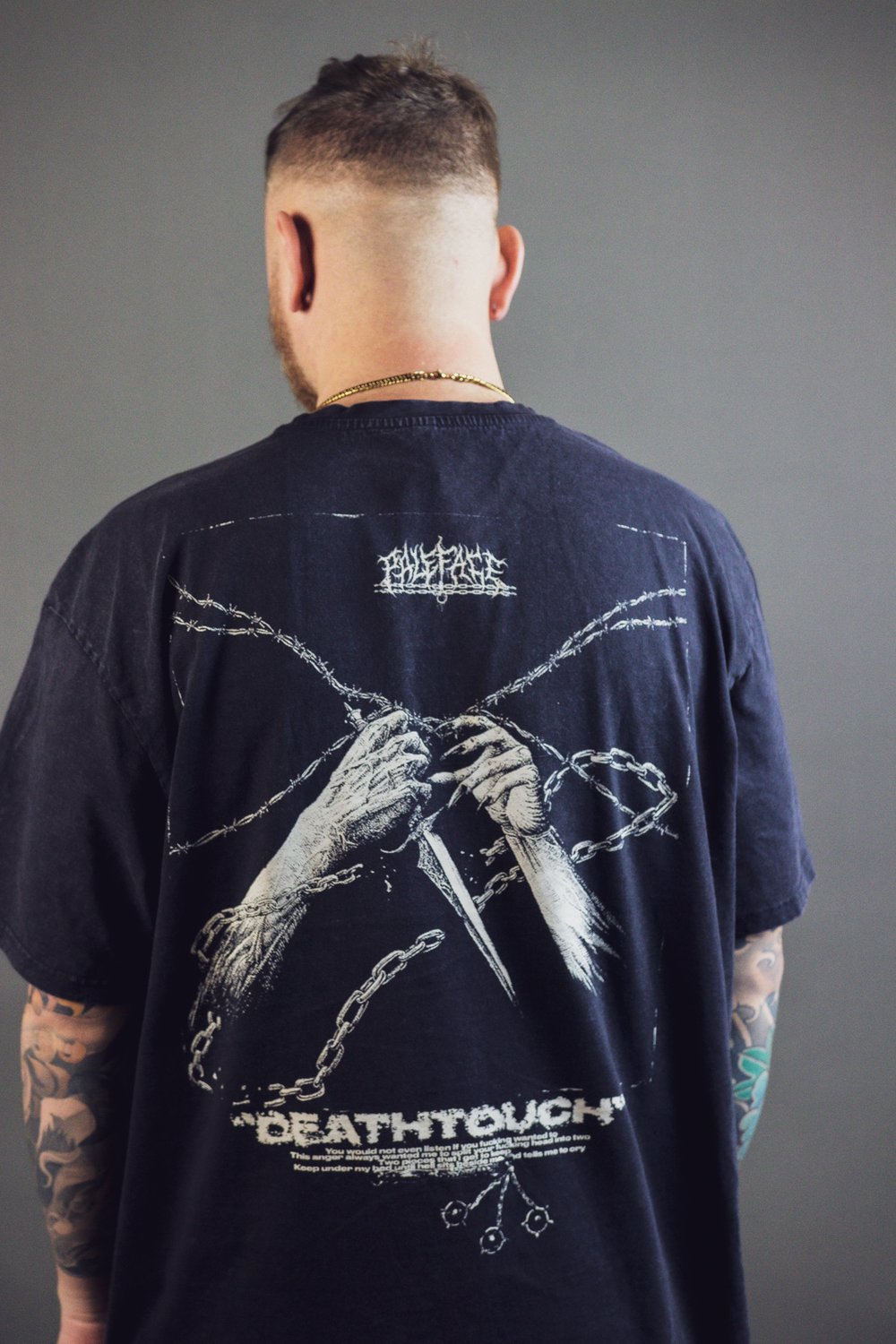Image of "DEATHTOUCH" OVERSIZED WASHED OUT SHIRT 