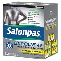 YRelief-Salonpas LIDOCAINE 4% Pain Relieving Gel-Patch For Your Back, Neck, Shoulders, more 