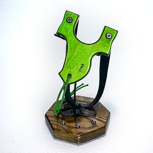 Image of Compact Wooden Sling Shot, The Little Heathen, Green Hornet, OTF Right Handed Slingshot, Catapult
