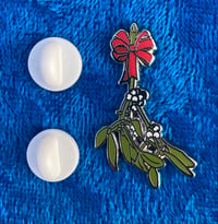 Image 2 of LAST 2 SETS: Two Holiday Pins: Dogs Stole Things & Mistletoe