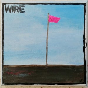 Image of Sean Worrall - Pink Flag – Electric Painting No27- Acrylic on canvas, 20x20cm