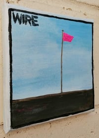 Image 3 of Sean Worrall - Pink Flag – Electric Painting No27- Acrylic on canvas, 20x20cm
