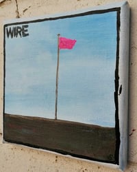 Image 2 of Sean Worrall - Pink Flag – Electric Painting No27- Acrylic on canvas, 20x20cm