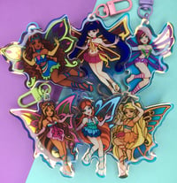 Image 1 of Enchantix rainbow acrylic keychains 
