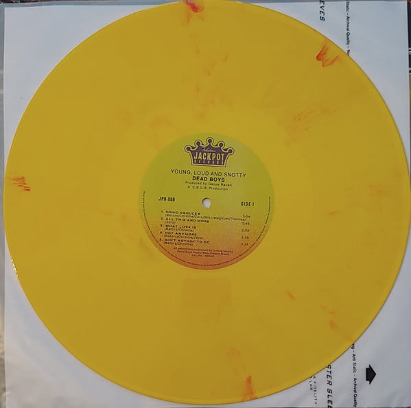 DEAD BOYS - "Young, Loud & Snotty" LP (Yellow & Red Vinyl)