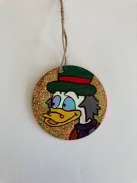 Image 2 of Scrooge Mcduck hand painted Christmas ornament 