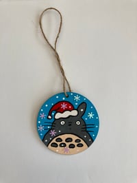 Image 2 of Totoro hand painted wooden ornament