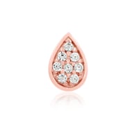 Image 4 of Gold pear with cz stones 