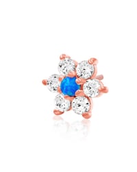 Image 3 of Flower with cz and blue Opal 