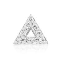 Image 3 of Gold triangle with cz stones 