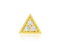 Image 1 of Gold triangle with 3 cz stones 