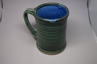 Image 1 of Green & Blue Rolled-Rim Steins