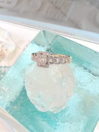 Image 5 of 14k solid gold diamond baguette cuban ring