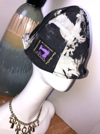 Image 4 of H.O.D. Bucket Hat Nylon Cat Print Fabric W/Reversible Side Bleached Denim Panels