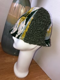 Image 3 of H.O.D. Bucket Green Linen Textured Velvet Panel W/Black Textured Satin Inside
