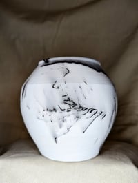 Image 2 of Peacock Feather & Horse Hair Vessel - A