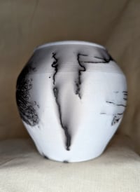 Image 3 of Peacock Feather & Horse Hair Vessel - A