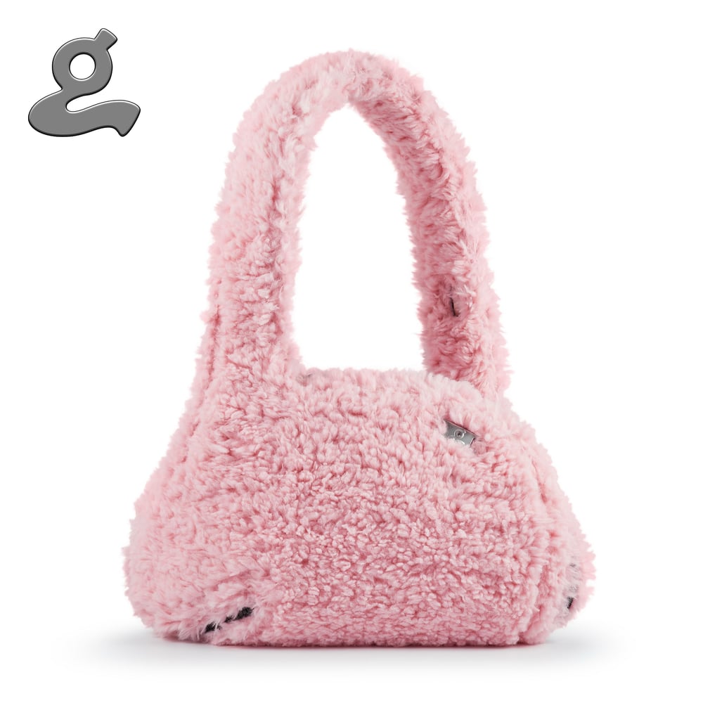 Image of Pink Fur Space-saving Flattenable Bag