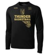 Thunder Basketball Long Sleeve Performance Tee - Black