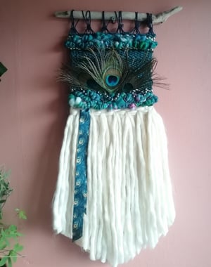 peacock woven wallhanging. 