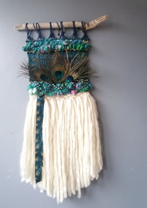 peacock woven wallhanging. 