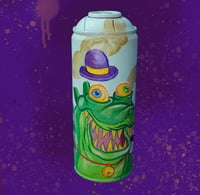 hand Painted empty spray can ( croc) 