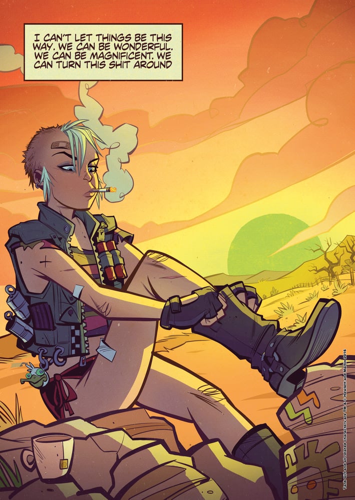 Image of Collector's item - Tank Girl Emergency Poster Magazine - 4th Edition - Hand Signed