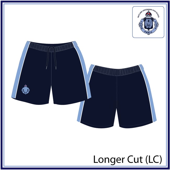 BME - Sport Shorts Longer Cut (LC) Sky/White Piping $34.65