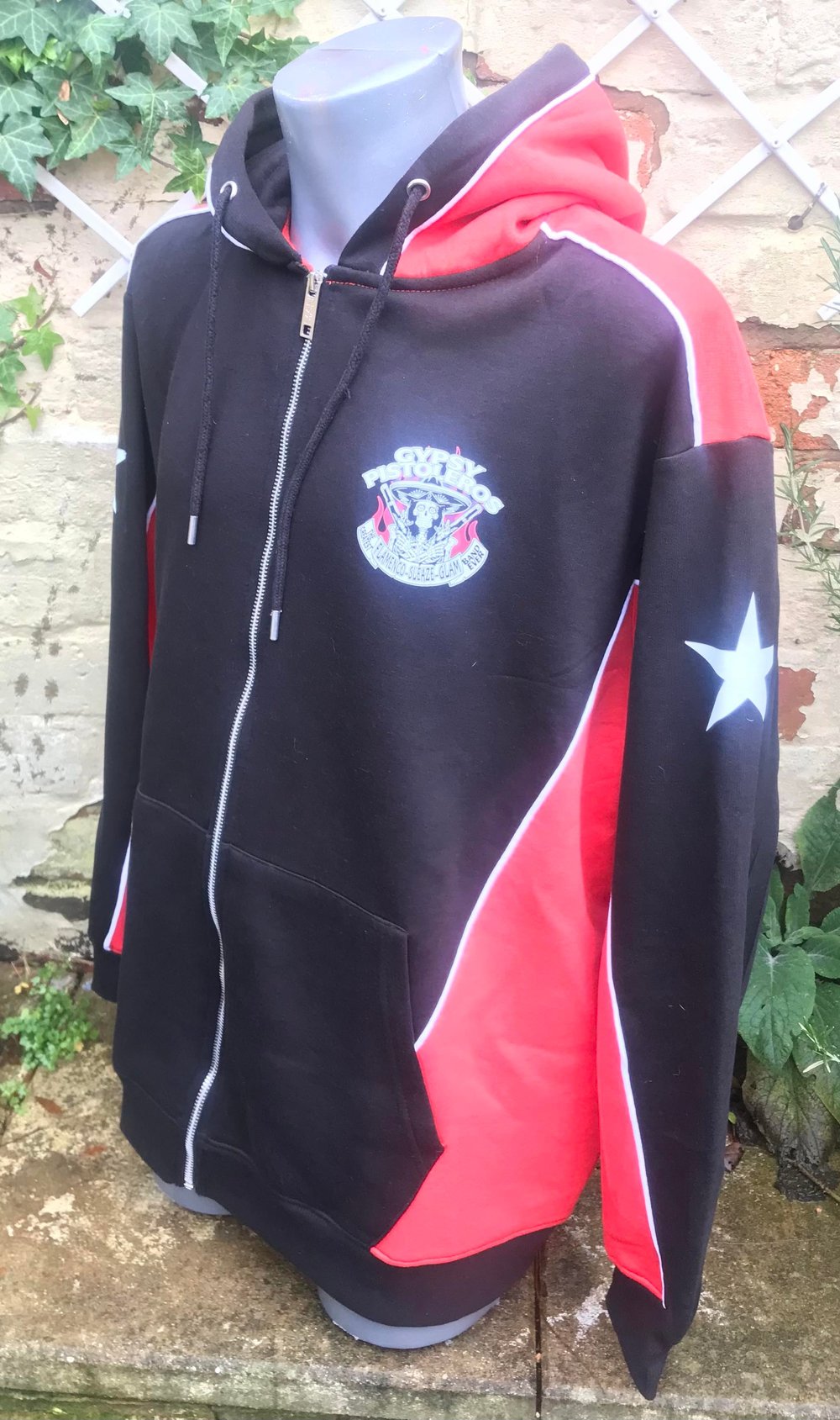 OVERSIZED COLOUR BLOCK ZIP HOODIE/TRACKSUIT WITH PIPING (Logos & Stars)