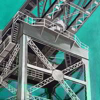 Finneston Crane, Fine Art Print - Teal