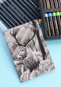 Image 1 of Stag Print A6 Notebook