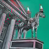 Image 1 of Duke of Wellington, Glasgow, Fine Art Print - Teal