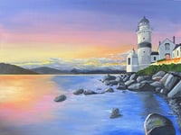 Image 1 of Cloch Lighthouse Acrylic Painting