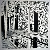 Image 2 of Flowers linocut print 