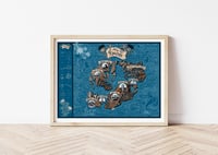 Image 2 of Fantasy Map Illustration - Land of Roaster, Scottish Art