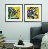 Image 3 of Duke of Wellington, Glasgow, Fine Art Print - Yellow and Teal