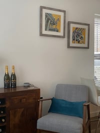 Image 5 of Duke of Wellington, Glasgow, Fine Art Print - Yellow and Teal
