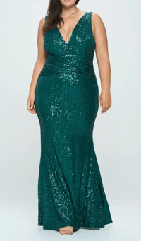 Image 1 of A Night to Remember Sequin Dress-Curve of Sashay