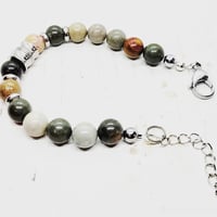 Image 3 of Ocean Jasper/Silver Bracelet 