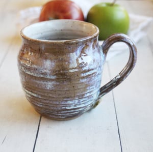 Image of Reserved for Karolee - Rustic Love Mug, 14 oz. , Handcrafted Pottery Stoneware Coffee Cup (A)
