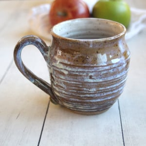 Image of Reserved for Karolee - Rustic Love Mug, 14 oz. , Handcrafted Pottery Stoneware Coffee Cup (A)