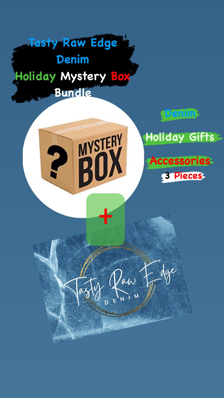 Image of Tasty Raw Edge Denim Holiday Mystery Box-3 Piece
