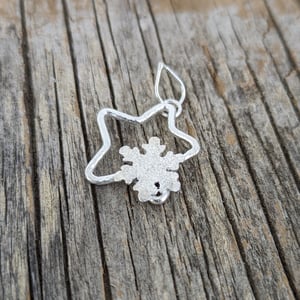 Image of Starry/snowy night star pendant