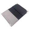Cardholder, 2 pockets, black structured pattern outside - SILVER angles
