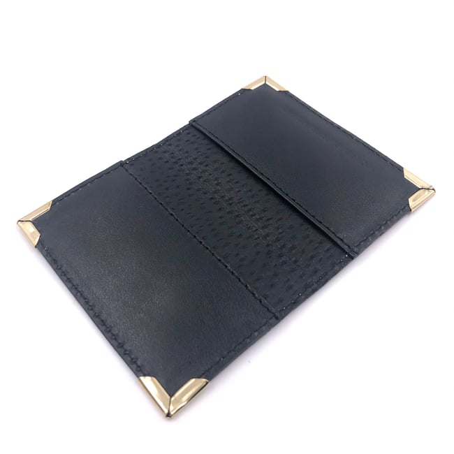Cardholder, 2 pockets, Structured rose outside - GOLD angles