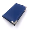 Cardholder, 2 pockets, Smooth blue outside - SILVER angles